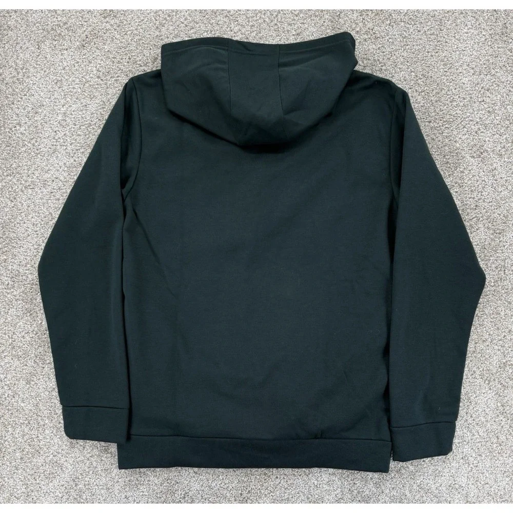 Adidas Pocket Zip Hoodie Mens Size Medium Dark Green‎ Fleece Pullover JG8148